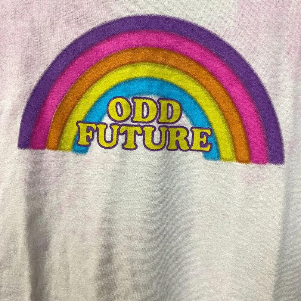 Odd Future Rainbow Pink Tie Dye Womens T Shirt Medium - Picture 2 of 4